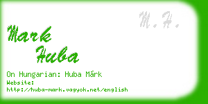 mark huba business card
